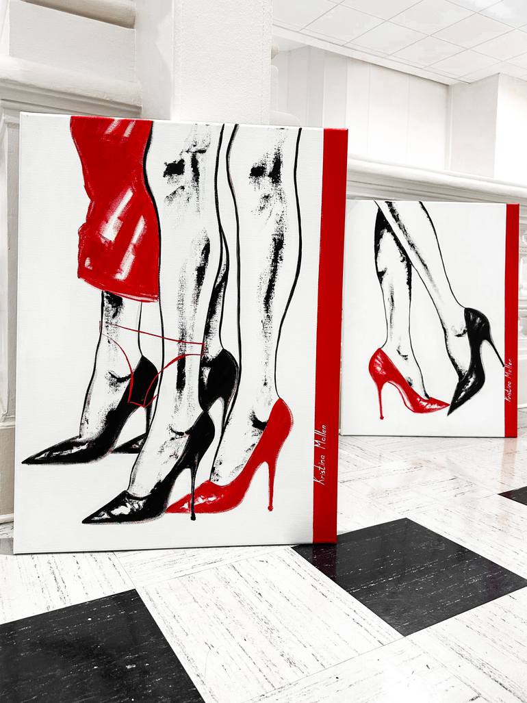 Original Expressionism Erotic Painting by Kristina Mallen