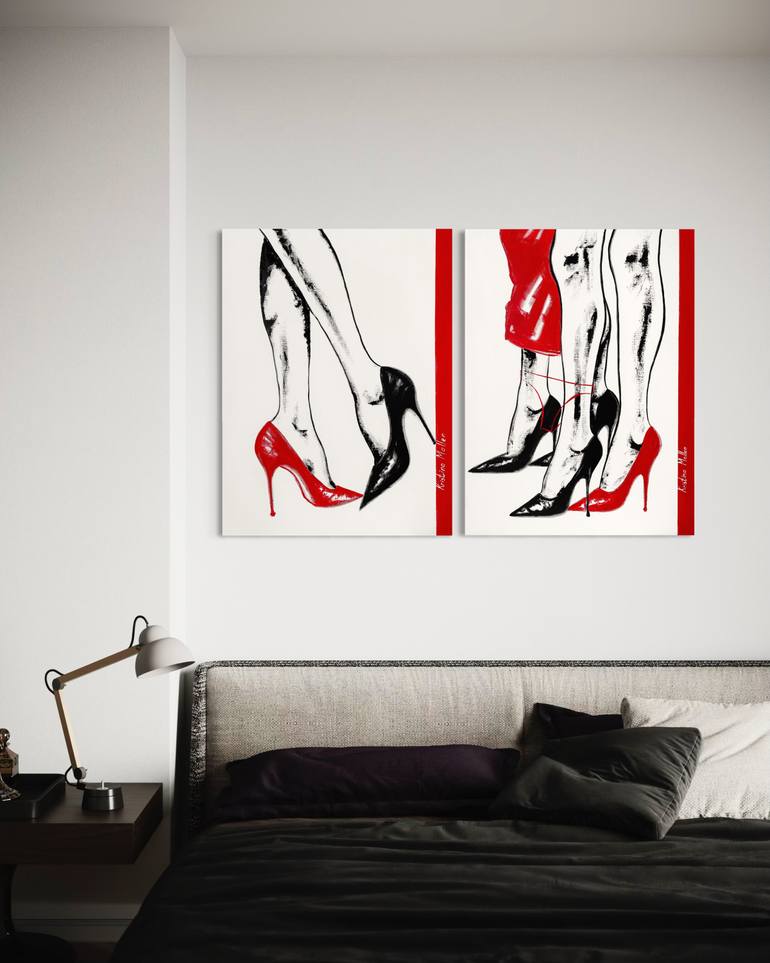 Original Expressionism Erotic Painting by Kristina Mallen