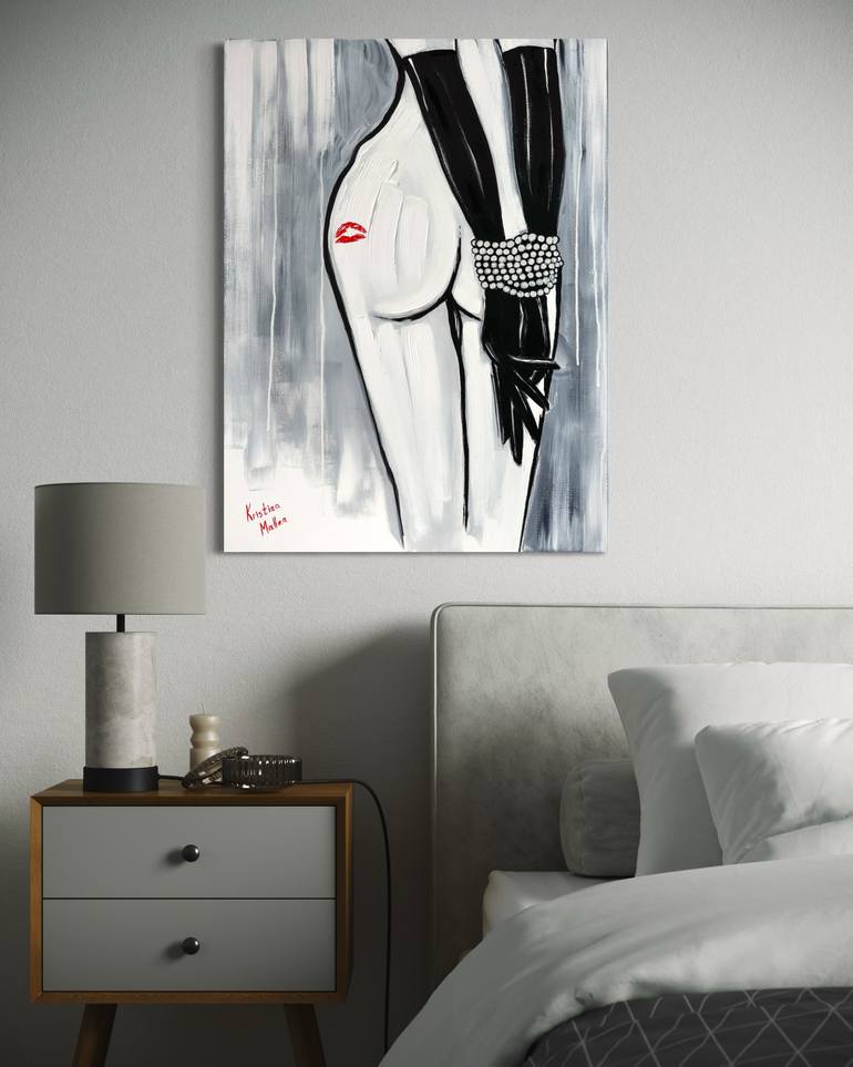 Original Art Deco Nude Painting by Kristina Mallen