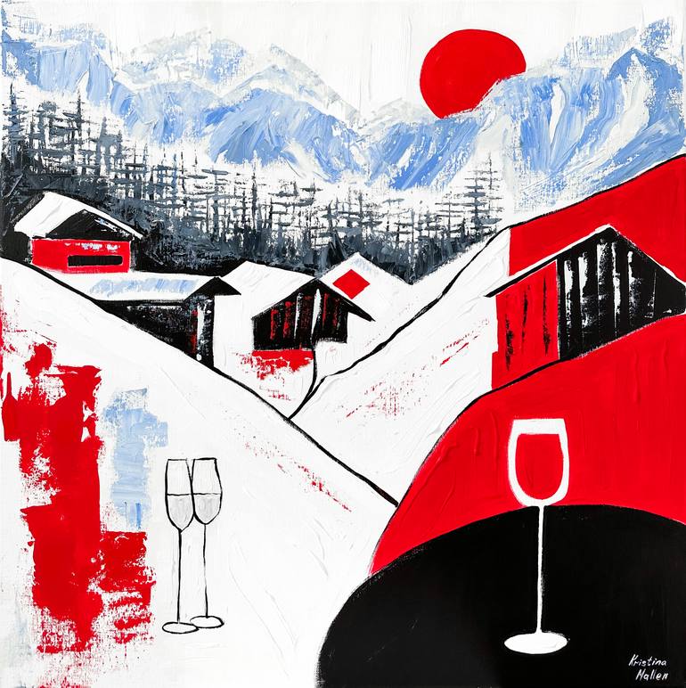 Original Abstract Expressionism Landscape Printmaking by Kristina Mallen