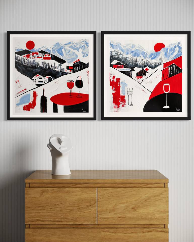 Original Abstract Expressionism Landscape Printmaking by Kristina Mallen