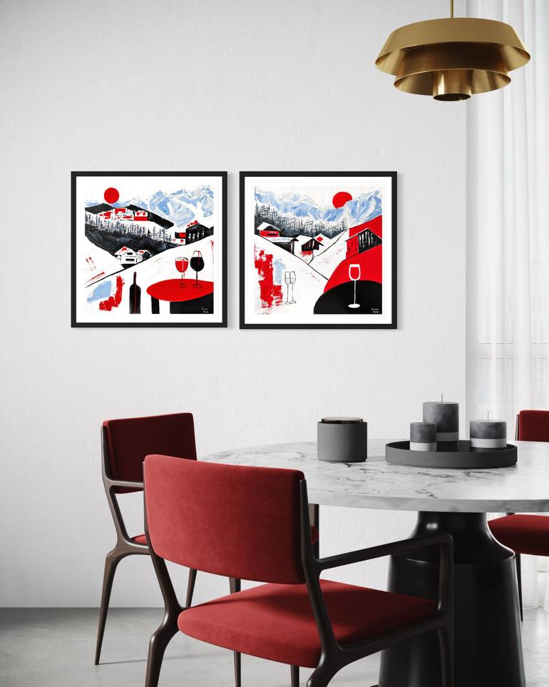Original Abstract Expressionism Landscape Printmaking by Kristina Mallen