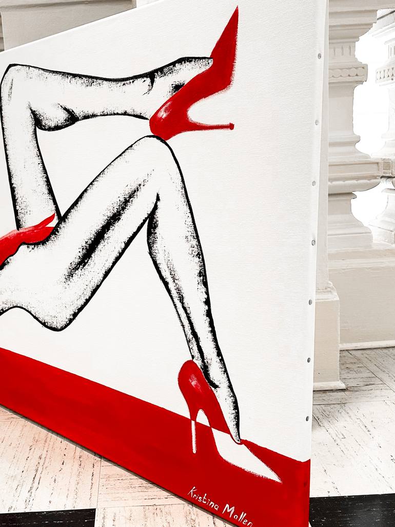 Original Art Deco Erotic Painting by Kristina Mallen