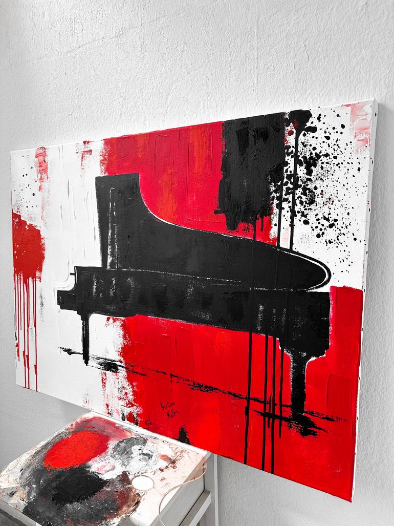 Original Abstract Expressionism Music Painting by Kristina Mallen