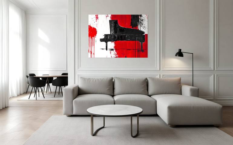 Original Abstract Expressionism Music Painting by Kristina Mallen