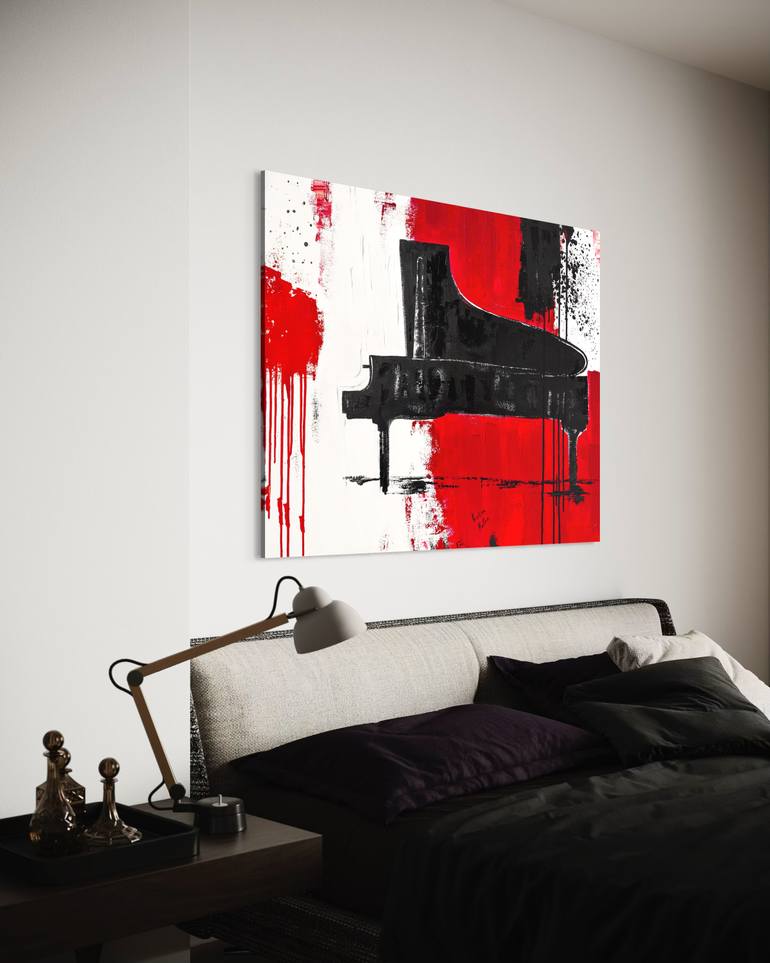 Original Abstract Expressionism Music Painting by Kristina Mallen