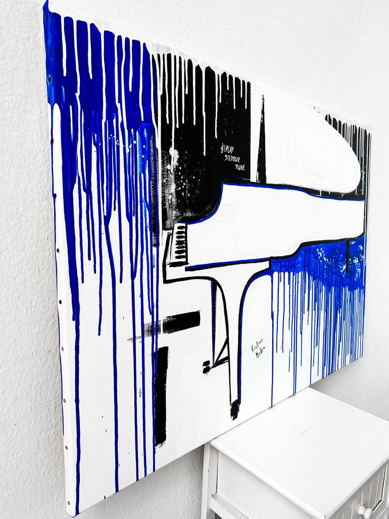 Original Abstract Expressionism Music Painting by Kristina Mallen