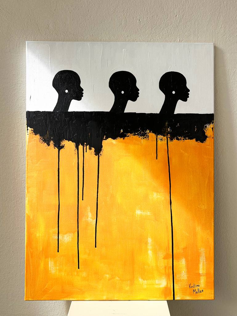 Original Abstract Expressionism Abstract Painting by Kristina Mallen