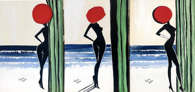 Original Pop Art Women Paintings by Kristina Mallen