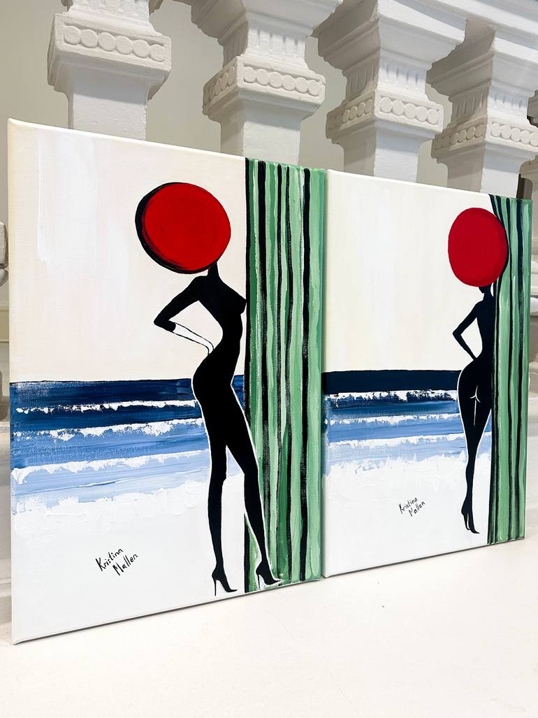 Original Art Deco Women Painting by Kristina Mallen
