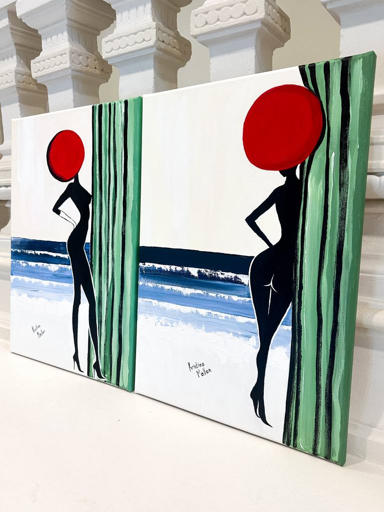 Original Art Deco Women Painting by Kristina Mallen