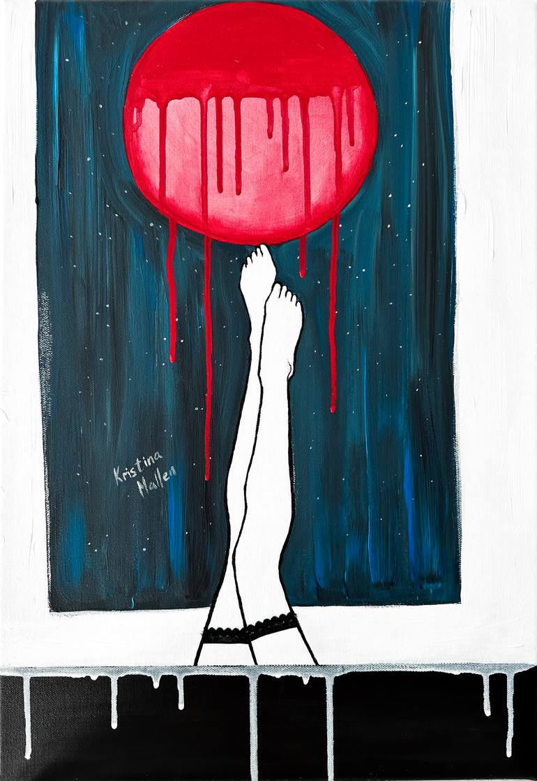 Original Art Deco Women Painting by Kristina Mallen
