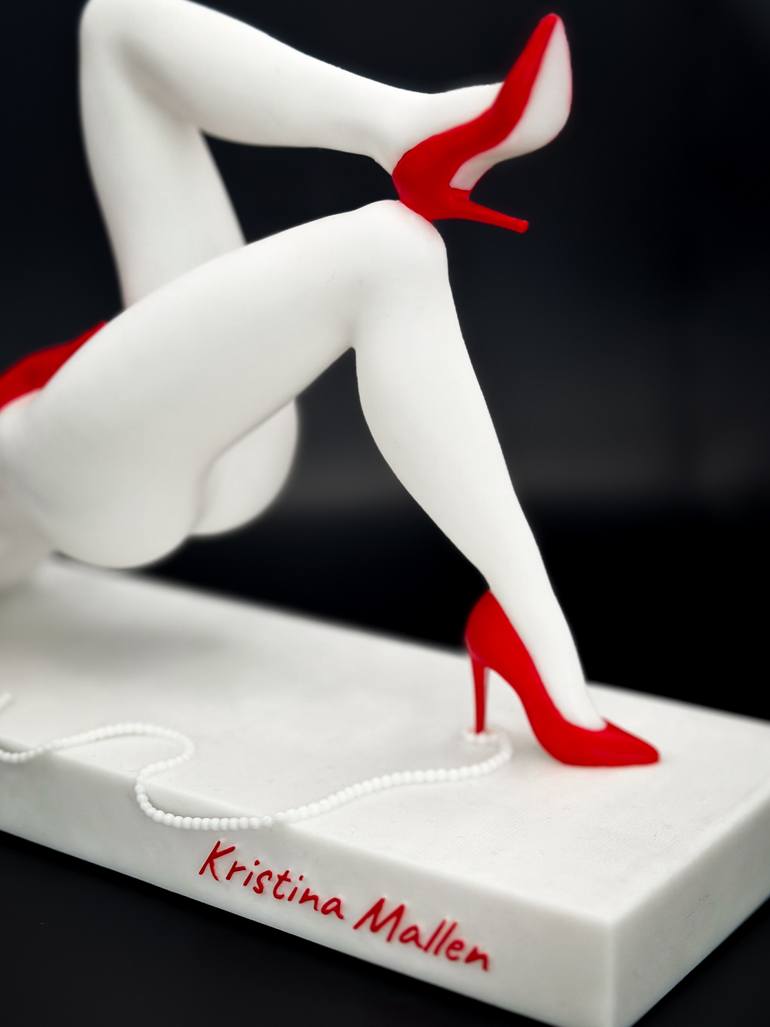 Original Art Deco Nude Sculpture by Kristina Mallen