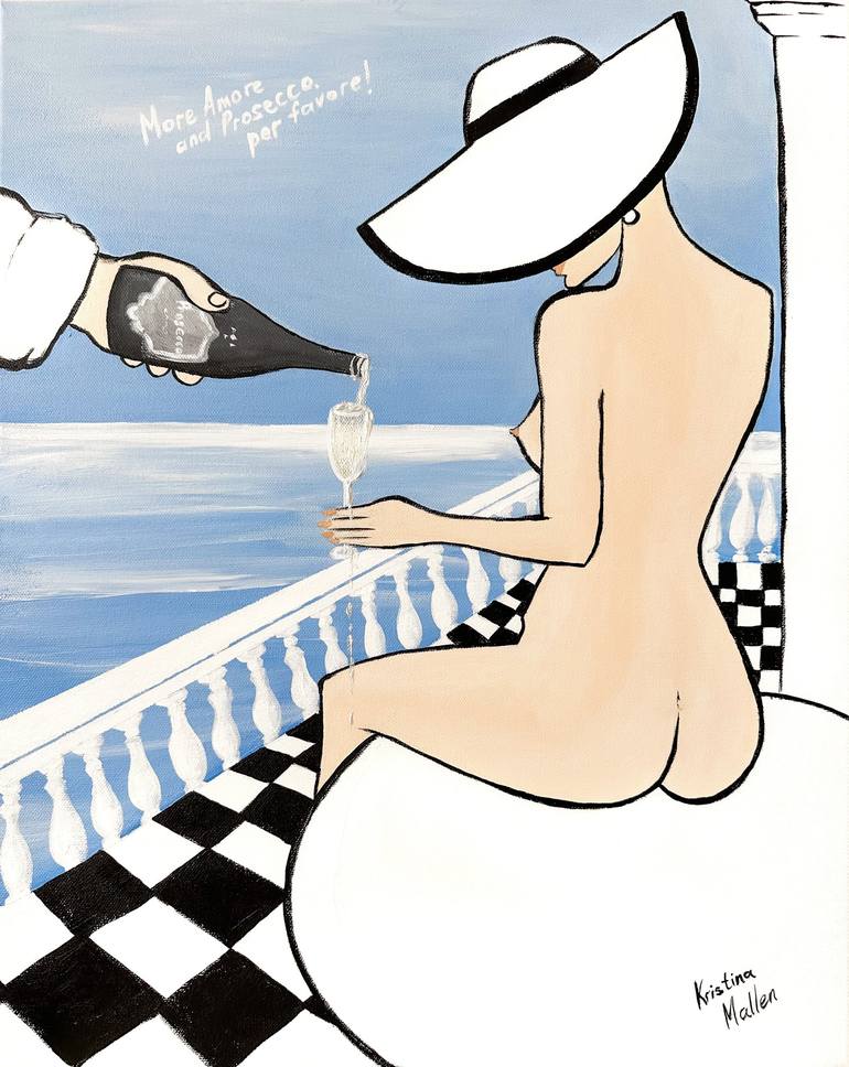 Print of Art Deco Nude Paintings by Kristina Mallen