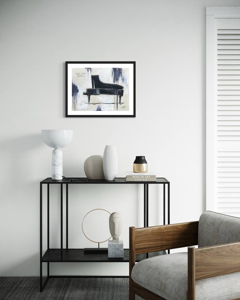 Original Abstract Music Drawing by Kristina Mallen