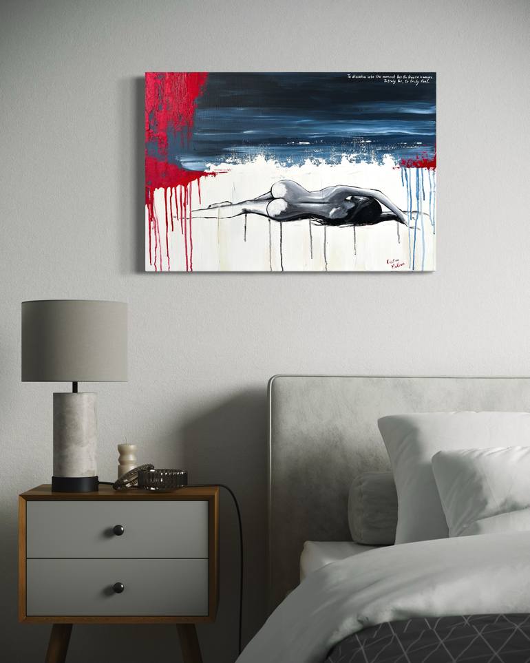 Original Abstract Expressionism Women Painting by Kristina Mallen