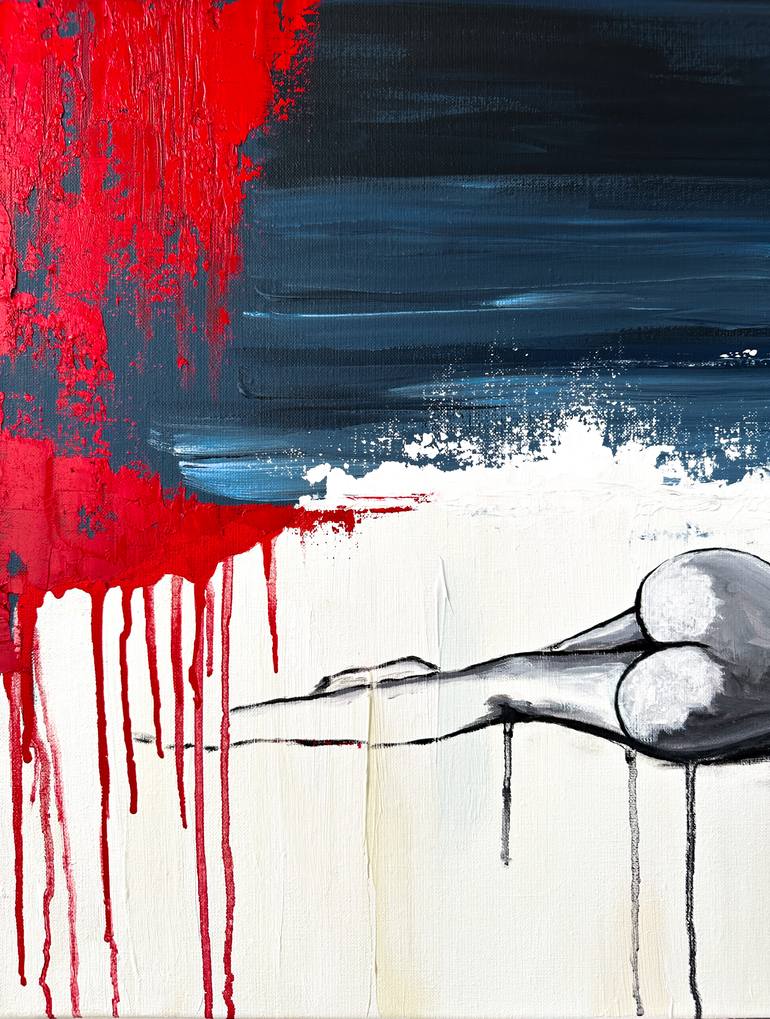 Original Abstract Expressionism Women Painting by Kristina Mallen