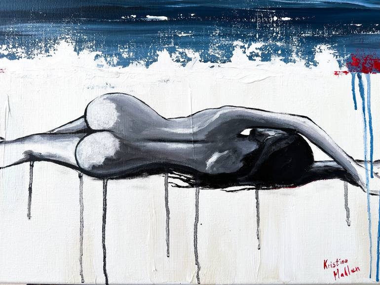 Original Abstract Expressionism Women Painting by Kristina Mallen