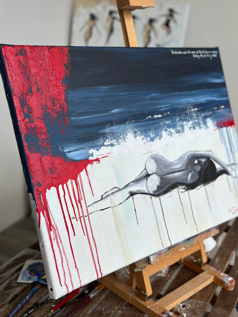 Original Abstract Expressionism Women Painting by Kristina Mallen