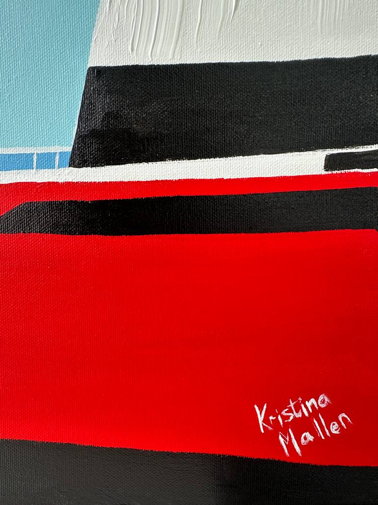 Original Contemporary Boat Painting by Kristina Mallen