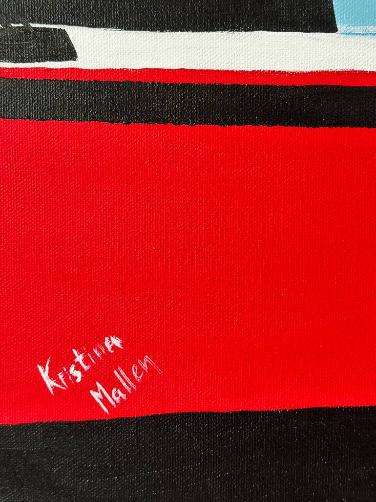 Original Pop Art Boat Painting by Kristina Mallen