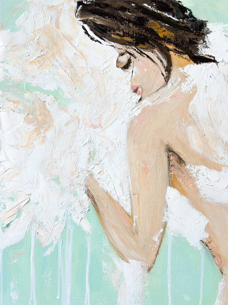 Original Impressionism Women Painting by Kristina Mallen