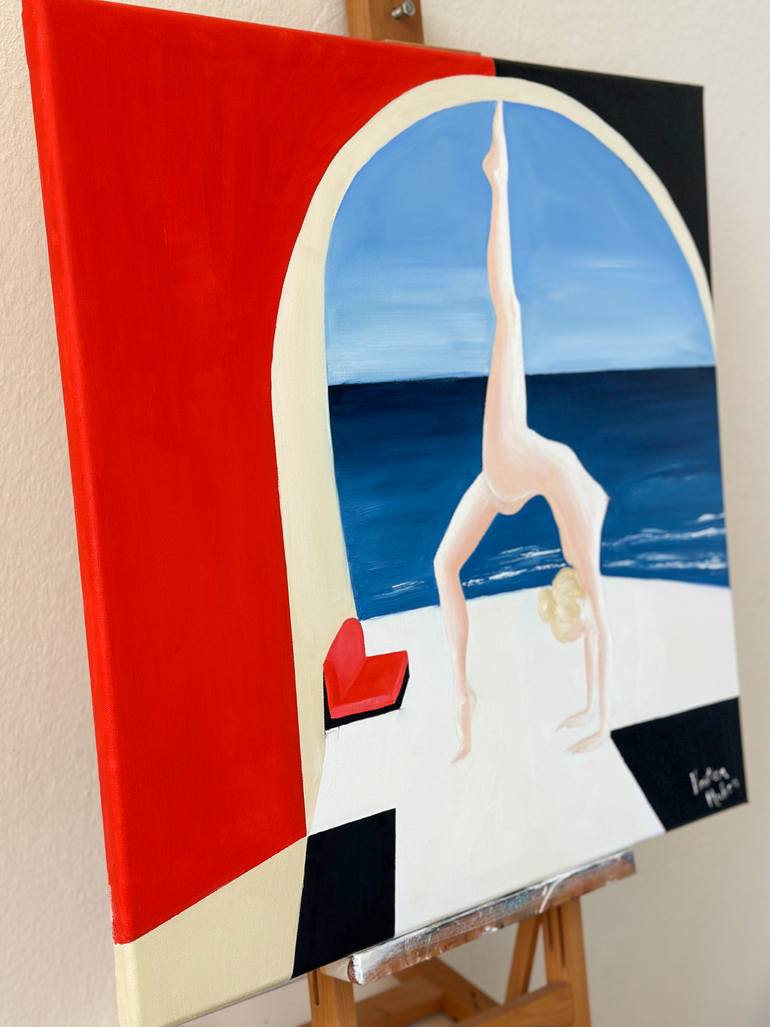 Original Pop Art Women Painting by Kristina Mallen