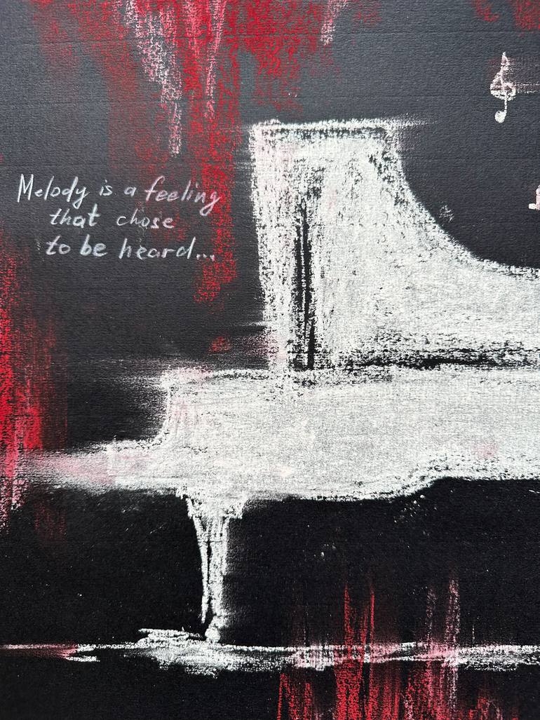Original Abstract Expressionism Music Drawing by Kristina Mallen