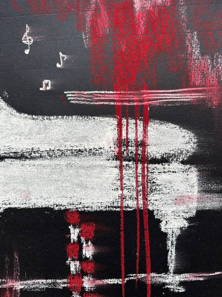 Original Abstract Expressionism Music Drawing by Kristina Mallen