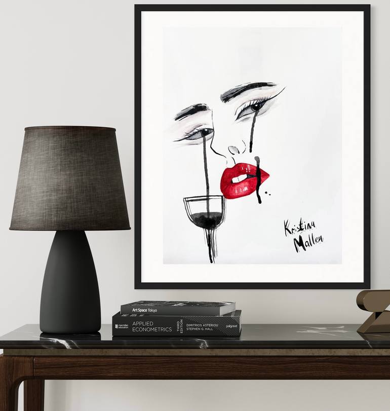 Original Illustration Women Painting by Kristina Mallen