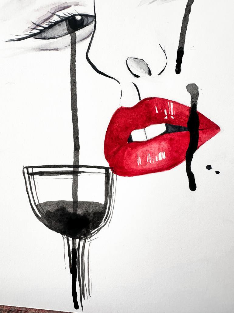 Original Illustration Women Painting by Kristina Mallen