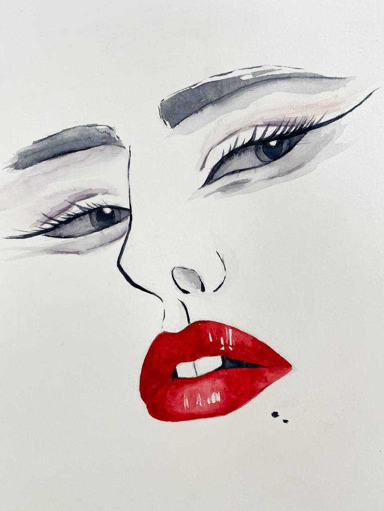 Original Illustration People Painting by Kristina Mallen