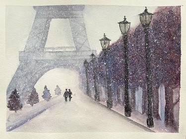 A dream walk in winter Paris thumb
