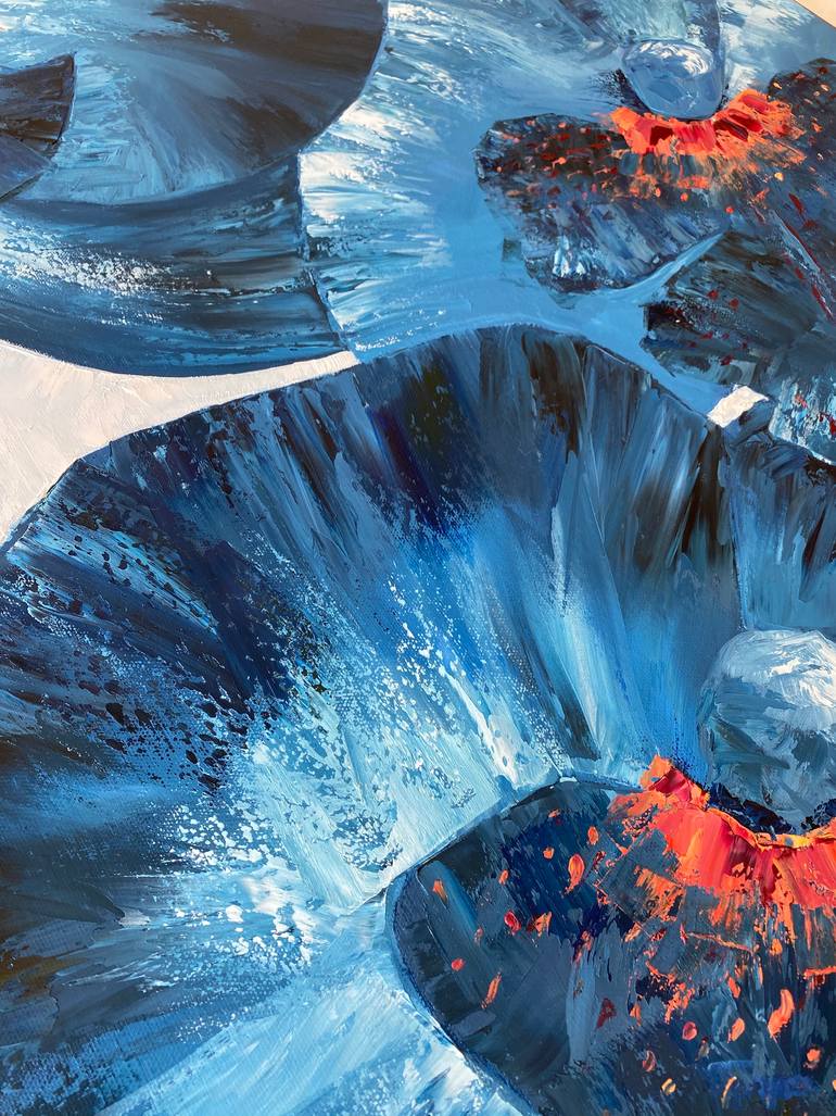 Original Abstract Floral Painting by Kristina Mallen