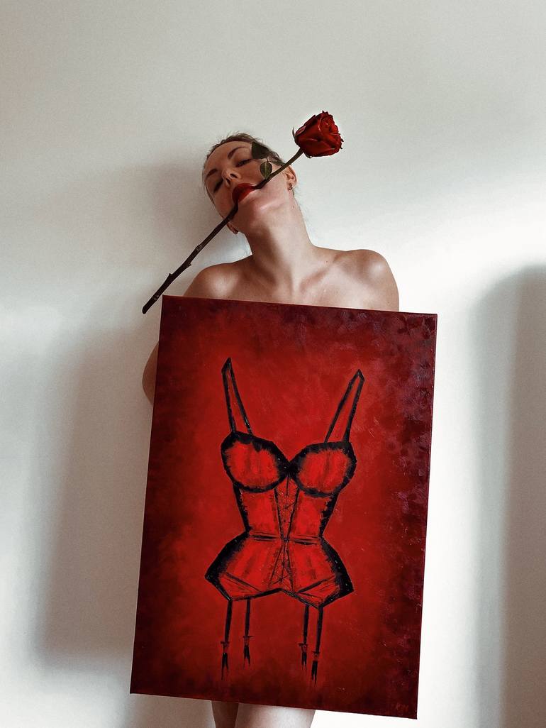 Original Erotic Painting by Kristina Malashchenko