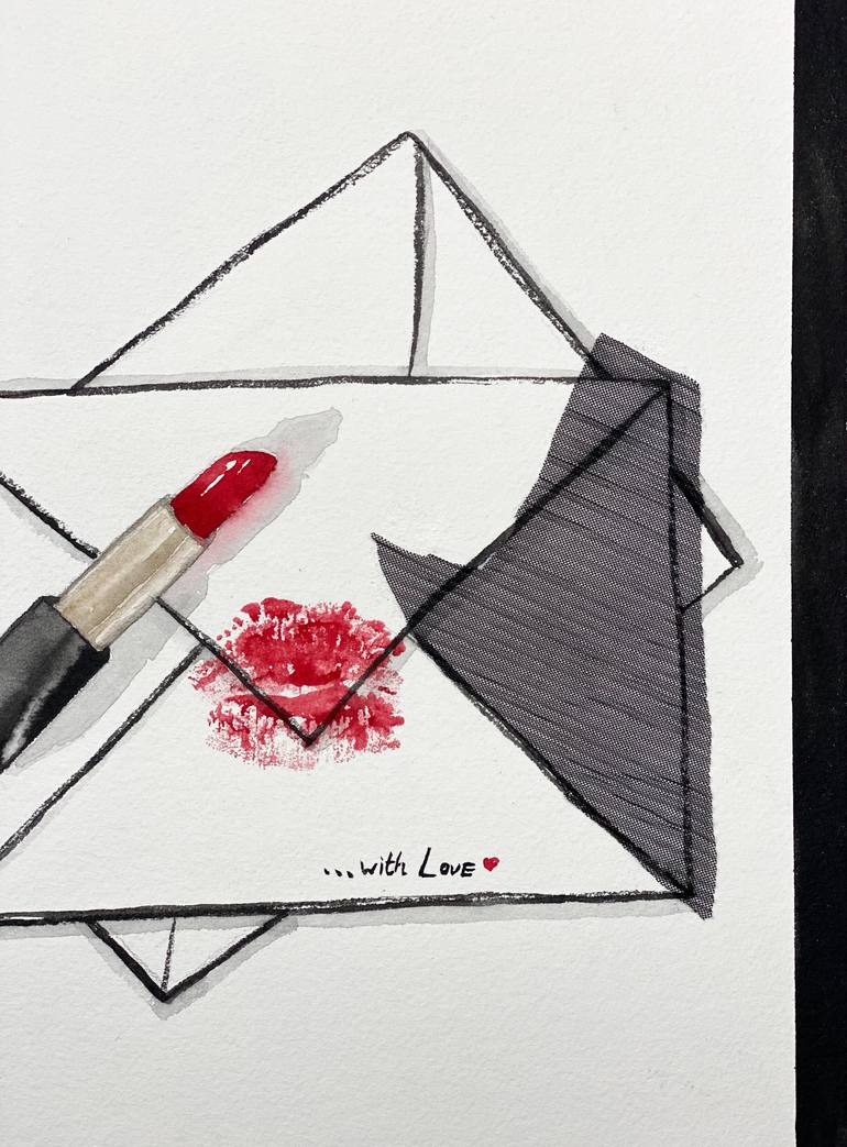 Original Art Deco Love Painting by Kristina Mallen