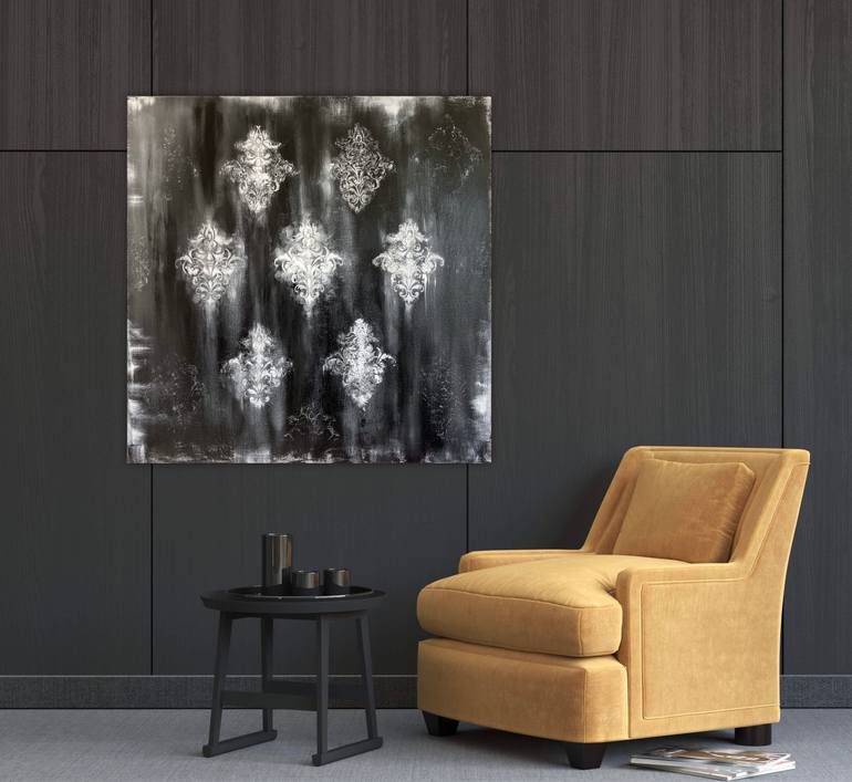 Original Art Deco Abstract Painting by Kristina Mallen