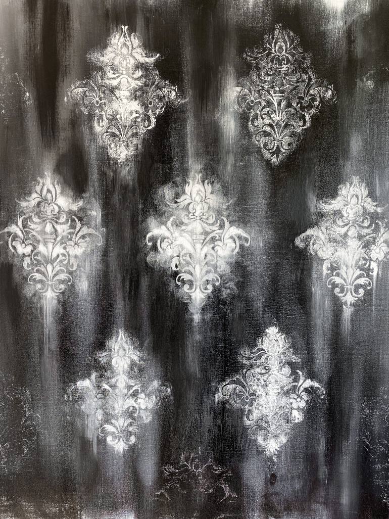 Original Art Deco Abstract Painting by Kristina Mallen