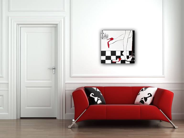 Original Art Deco Love Painting by Kristina Mallen