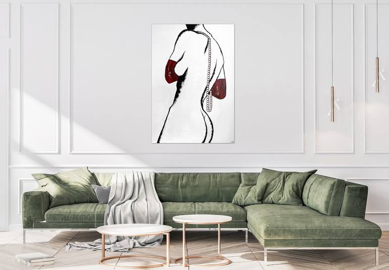 Original Abstract Nude Painting by Kristina Mallen