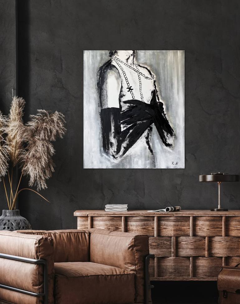 Original Abstract Fashion Painting by Kristina Mallen