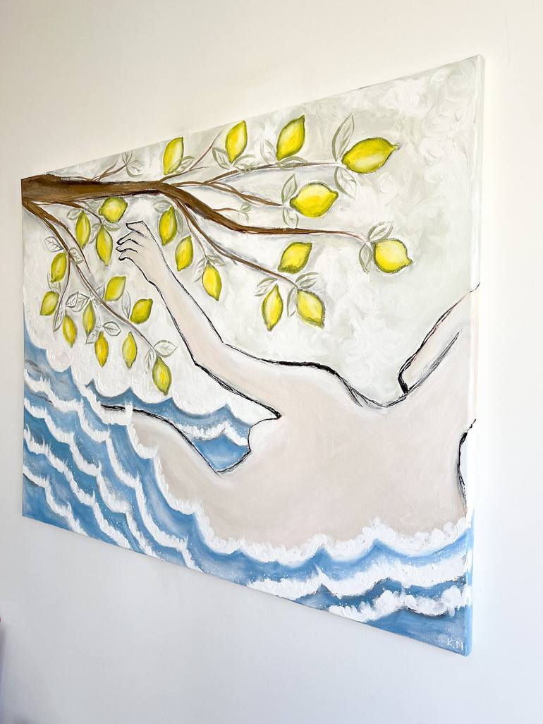 Original Abstract Seascape Painting by Kristina Malashchenko