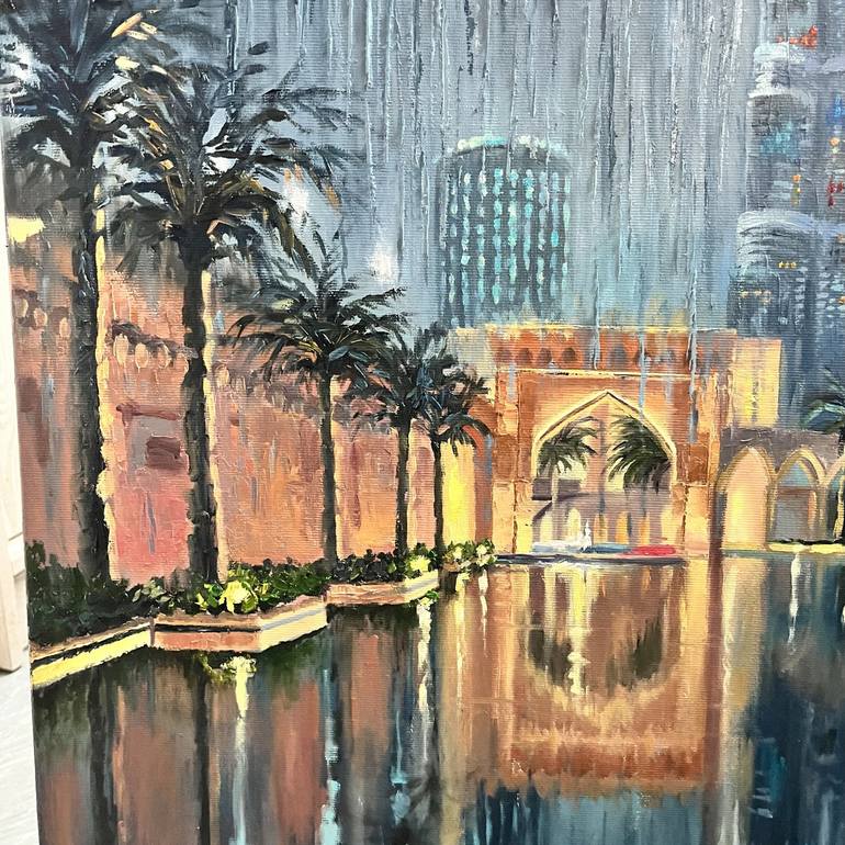 Original Abstract Cities Painting by Diana Pigni