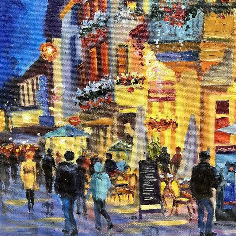 Original Contemporary Cities Painting by Diana Pigni