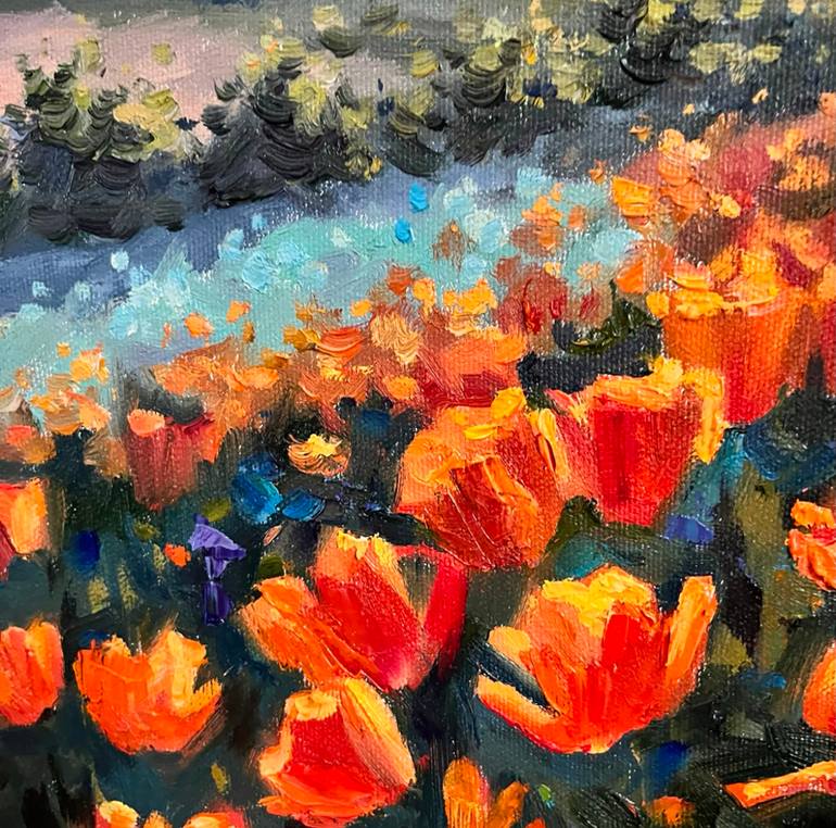Original Color Field Painting Landscape Painting by Diana Pigni