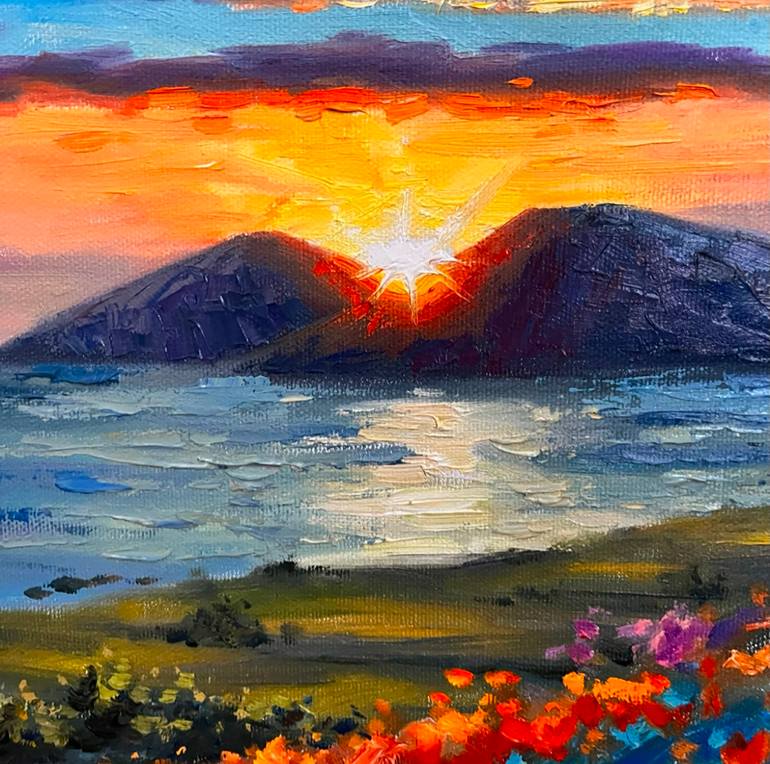 Original Color Field Painting Landscape Painting by Diana Pigni