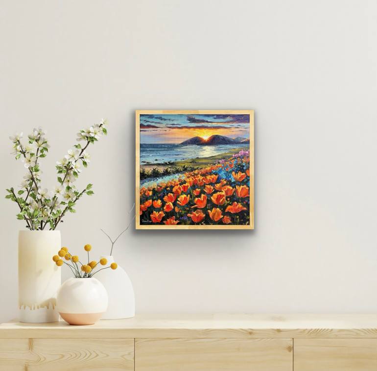 Original Color Field Painting Landscape Painting by Diana Pigni
