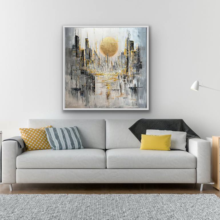 Original Abstract Expressionism Architecture Painting by Diana Pigni