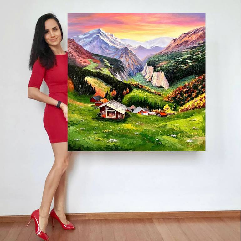 Original Impressionism Landscape Painting by Diana Pigni