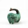 This artwork belongs to the Llamas serie.
Llamas are domestic animals used by the peoples of the Andes Mountains from thousands of years ago. 
This Large Looking Back Green Llama is part of the latest phase of the LLamas Serie. It reaches a new vanishing point in this serie.
“I wanted to stablish an iconic figurative piece which represent a sacred animal of the Andes: The Llama”, said the artist.
